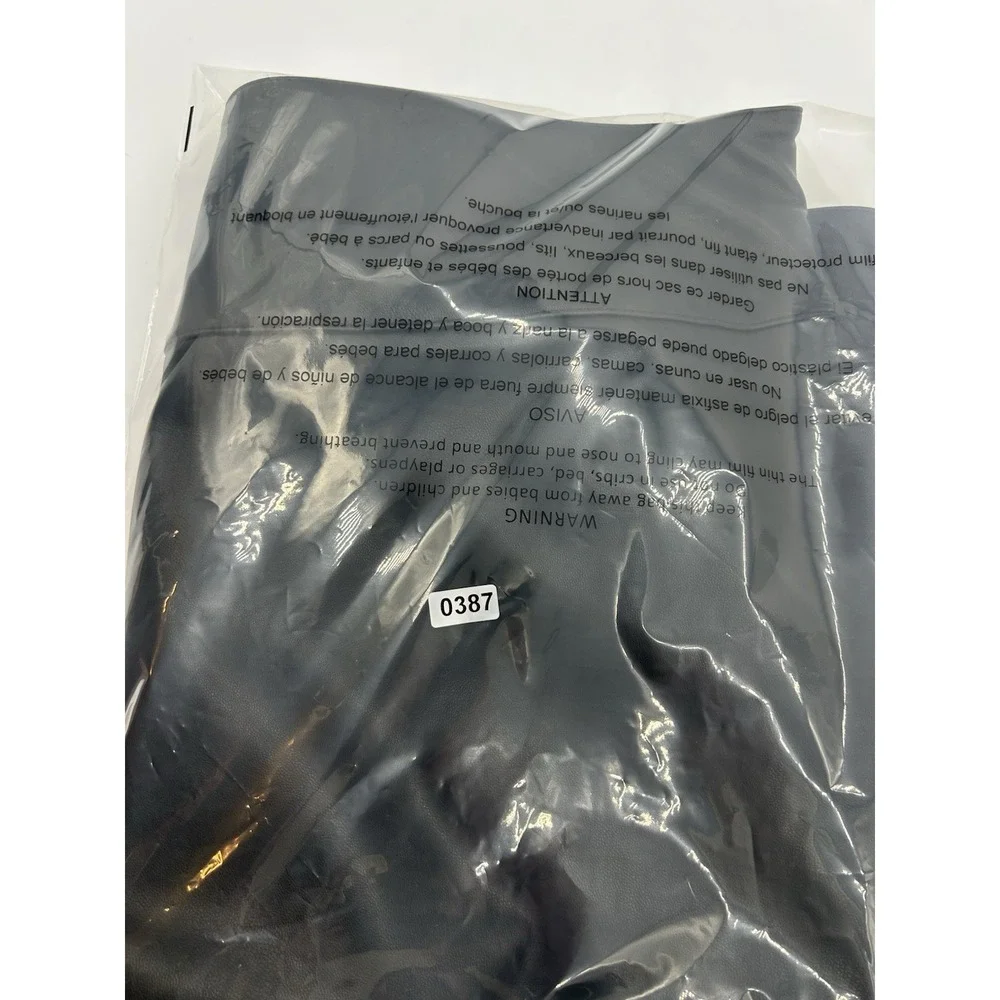 CELEBRITY PINK - SIZE: XL- Black Faux‎ Leather Wide Waistband Pleated Skort -NEW